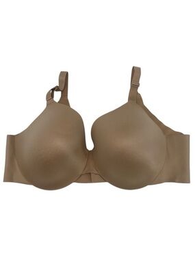 Soma Vanishing Back Full Coverage Bra 44D Tan Seamless Padded Adjustable Strap